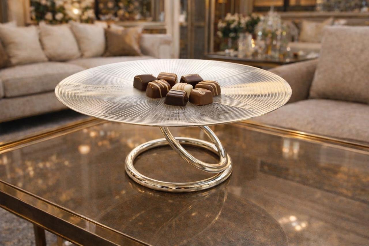 North Star Silver Plated Pedestal Platter